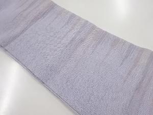 アンティーク　紗よろけ縞に霞模様織り出し袋帯（材料）